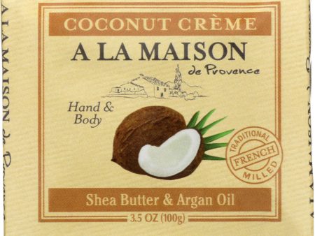 A LA MAISON DE PROVENCE: Mini Soap Bar Coconut Creme, 3.5 oz For Cheap