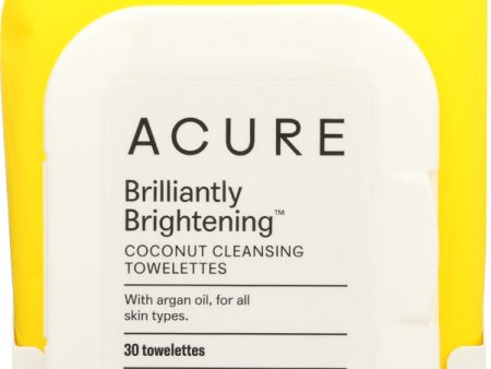 ACURE: Brilliantly Brightening Coconut Cleansing Towelettes, 30 Towelettes Online now