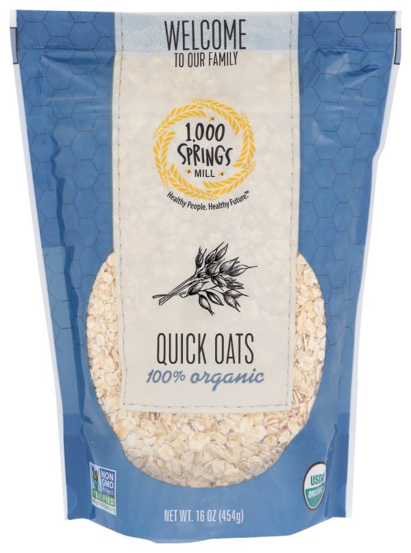 1000 SPRINGS MILL: Oats Quick Organic, 16 oz Online Hot Sale