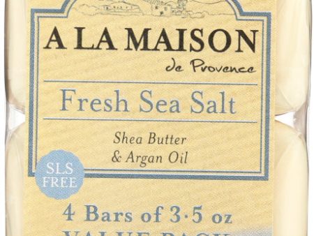 A LA MAISON: Fresh Sea Salt Bar Soap 4 Bars Value Pack, 14 oz Sale