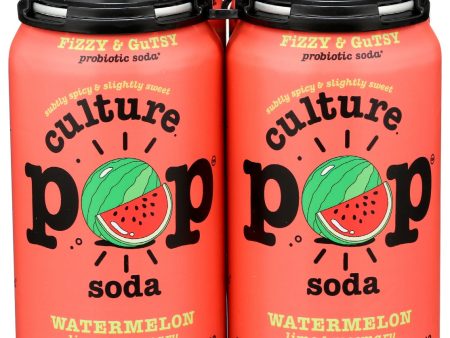 CULTURE POP: Soda Probiotic Watermelon 4Pk, 48 fo Sale