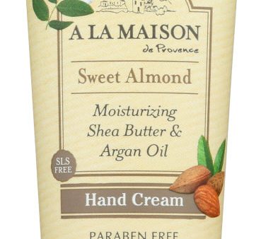 A LA MAISON DE PROVENCE: Hand Cream Sweet Almond, 1.7 oz Online