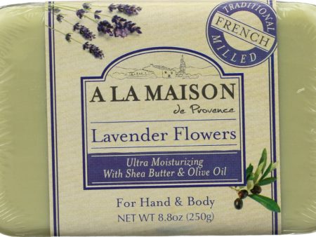 A LA MAISON DE PROVENCE: Hand & Body Bar Soap Lavender Flowers, 8.8 Oz Hot on Sale