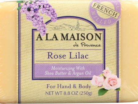 A LA MAISON: Rose Lilac Bar Soap, 8.8 oz For Sale