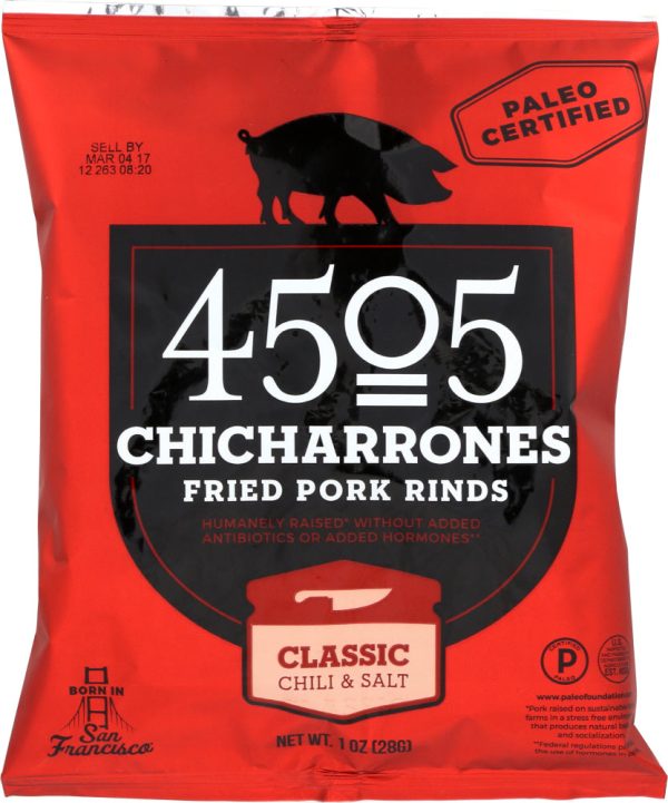 4505 MEATS: Chili & Salt Chicharrones, 1 oz Sale