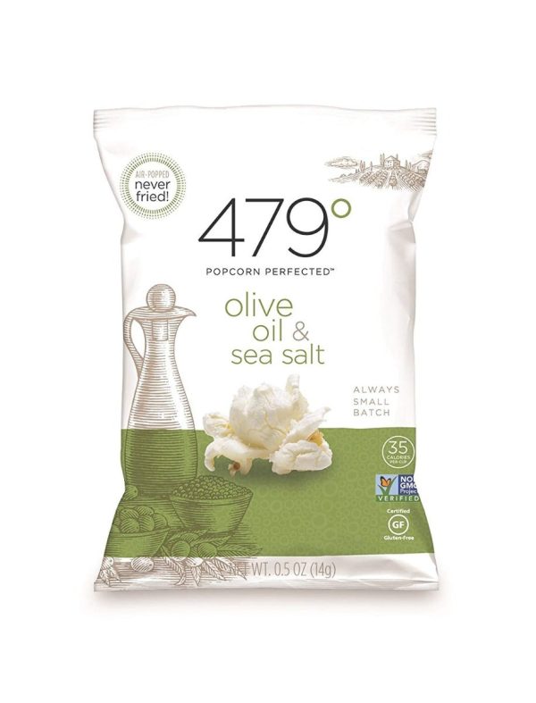 479 DEGREES: Olive Oil & Sea Salt  Popcorn, 0.5 oz Supply