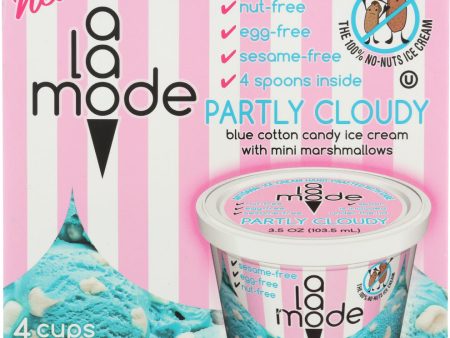 A LA MODE: Ice Cream Cups Partly Cloudy 4 Cups, 14 oz For Cheap