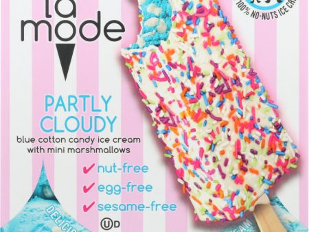 A LA MODE: Partly Cloudy Ice Cream Bar Blue Cotton Candy, 8.8 oz For Discount