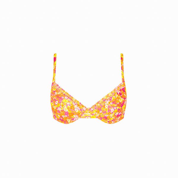 Double Ruffle Underwire Bikini Top - Mimosa Meadows Hot on Sale