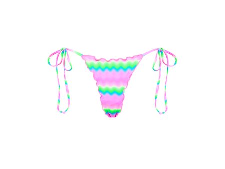 Lettuce Edge Thong Tie Bikini Bottom - Candy Clouds Online now