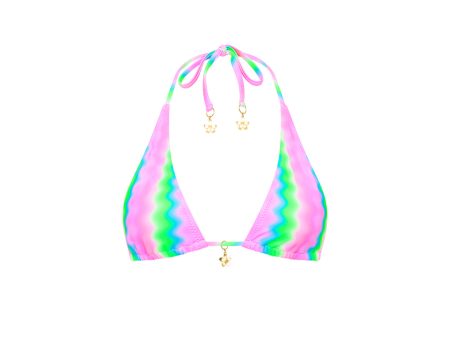 Classic Tie Halter Bikini Top - Candy Clouds For Cheap