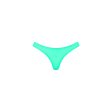 Minimal Full Coverage Bikini Bottom - Turquoise Mint Ribbed Hot on Sale