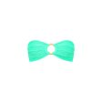 Strapless Bandeau Bikini Top - Turquoise Mint Ribbed Online now