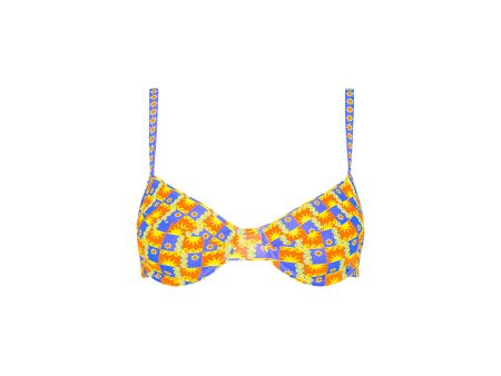 Ditzy Underwire Bra Bikini Top - Sunburst on Sale