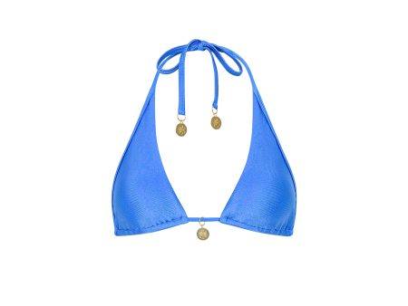 Bind Tie Halter Bikini Top - Bluebell Cheap