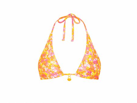 Classic Tie Halter Bikini Top - Mimosa Meadows Hot on Sale