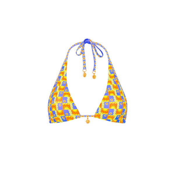 Bind Tie Halter Bikini Top - Sunburst Online