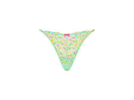 Lace Strappy Thong - Wild Flower For Cheap