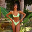 Minimal Full Coverage Bikini Bottom - Luau Lime Ribbed For Discount