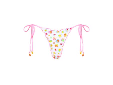 Lettuce Edge Thong Tie Bikini Bottom - Cutie Frutti For Cheap