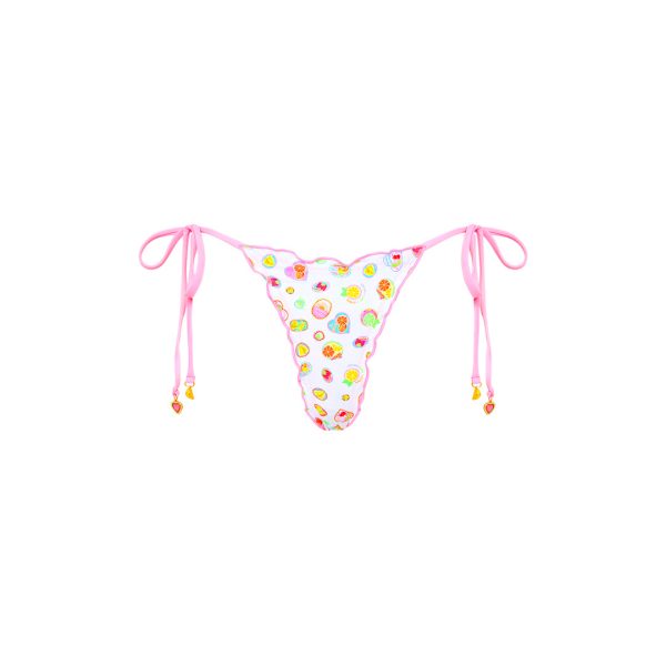 Lettuce Edge Thong Tie Bikini Bottom - Cutie Frutti For Cheap