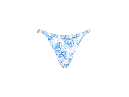 Double Ruffle Adjustable Cheeky Bikini Bottom - Vintage Paradise Cheap