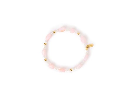 Beaded Stretch Bracelet - Pink Opal on Sale