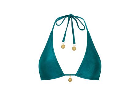 Classic Tie Halter Bikini Top - Cenote Discount