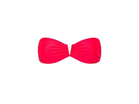 V Strapless Bandeau Bikini Top - Neon Rose Cheap