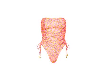 Ruched Bandeau One Piece - Sherbet Shimmer Cheap